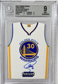 2016 Panini Threads Team Thread Die-Cut Stephen Curry #18 On Card Auto /99 BGS 9
