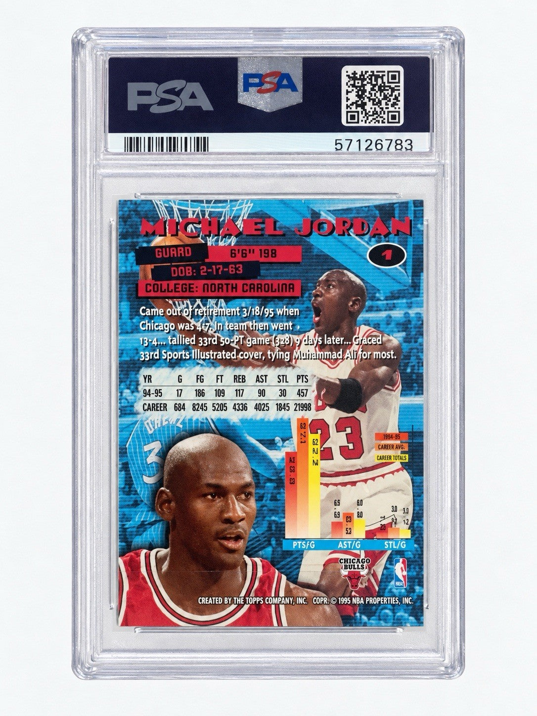 1995-96 Topps Stadium Club - Michael Jordan #1 PSA 10 GEM 💎 Chicago 🐐