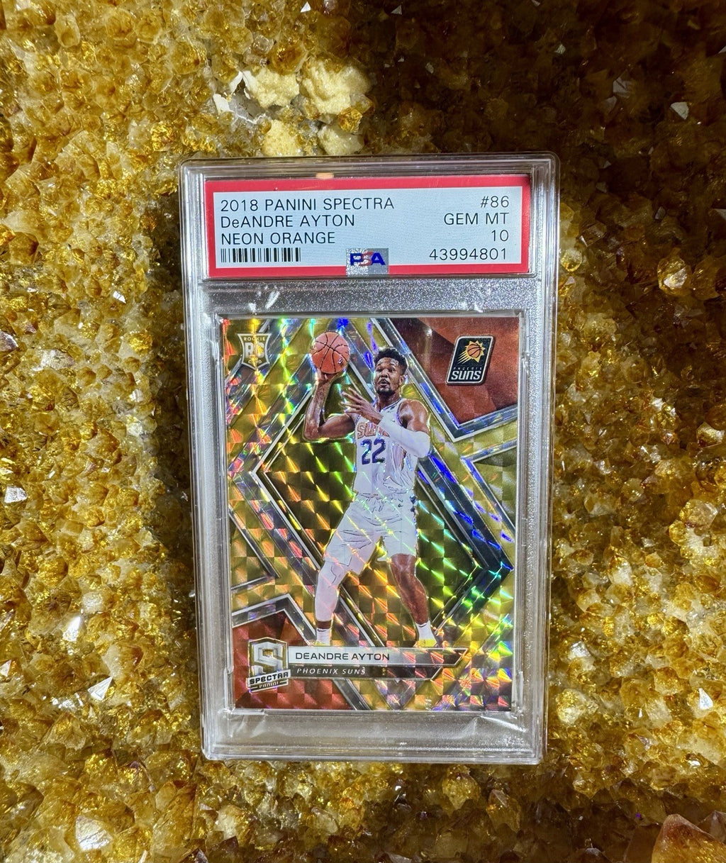 2018 Panini Spectra #86 DeAndre Ayton Rookie Neon Orange 🍊#’d/5 PSA 10 Pop 1