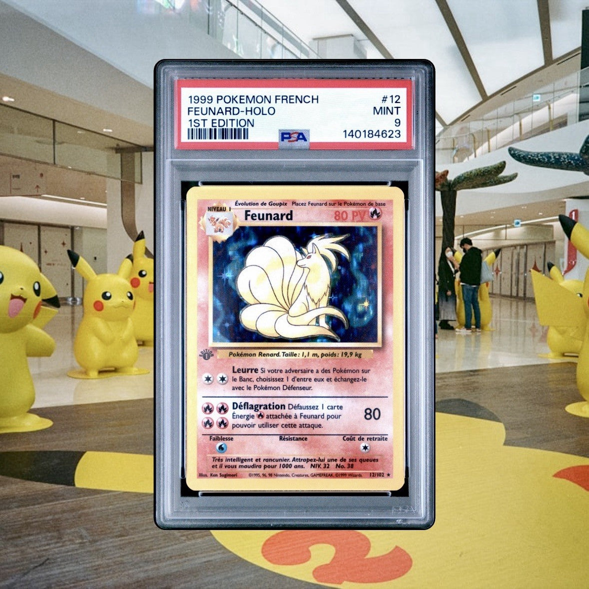 1999 Pokemon French Feunard Holo (Ninetales) 1st Edition PSA 9 12/102