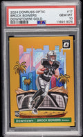 2024 Panini Donruss Optic Downtown! #17 Brock Bowers Gold PSA 10 #1/10 Pop 5