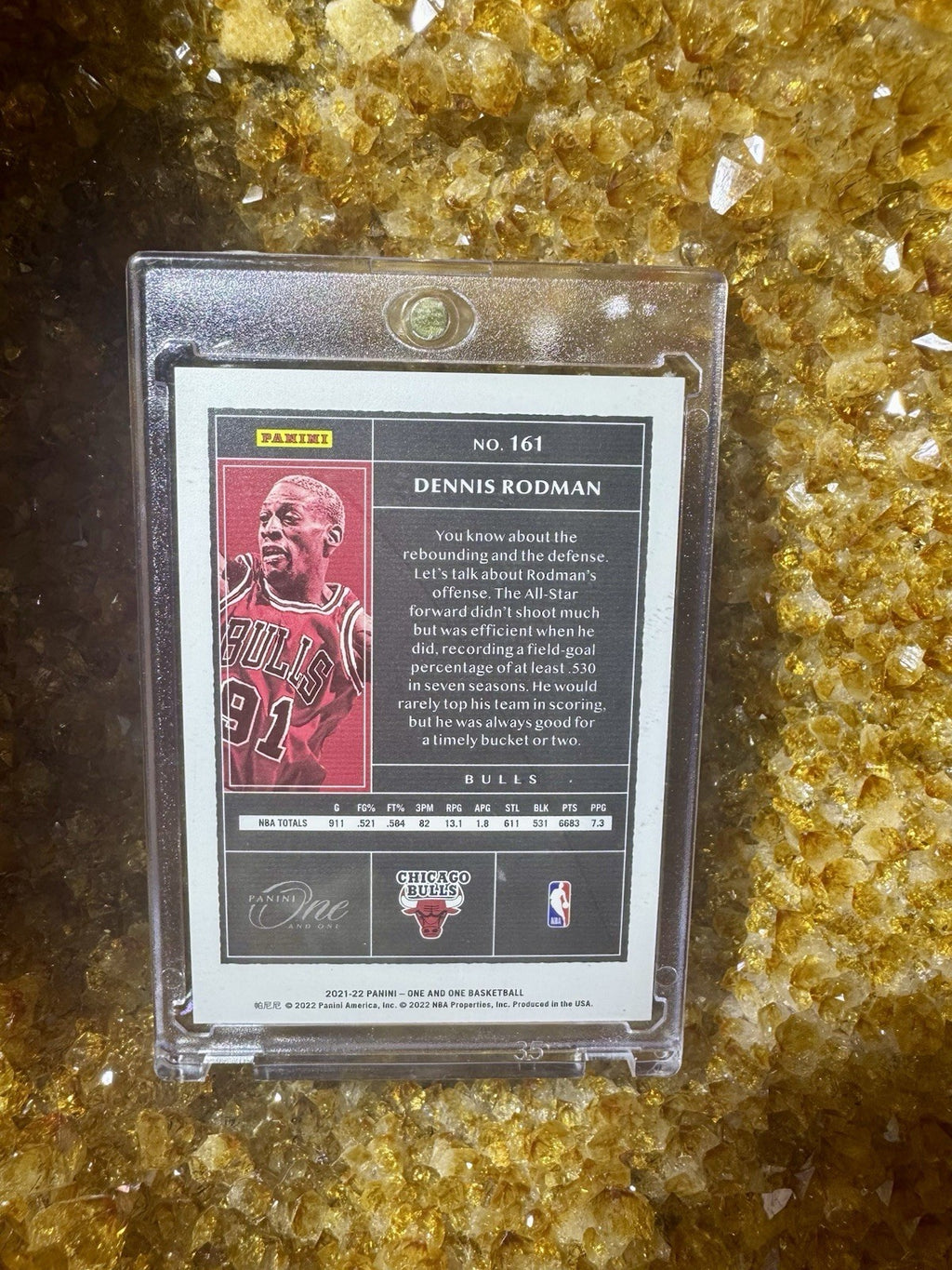 2021-22 Panini One and One - Legends Dennis Rodman #161 Purple /25