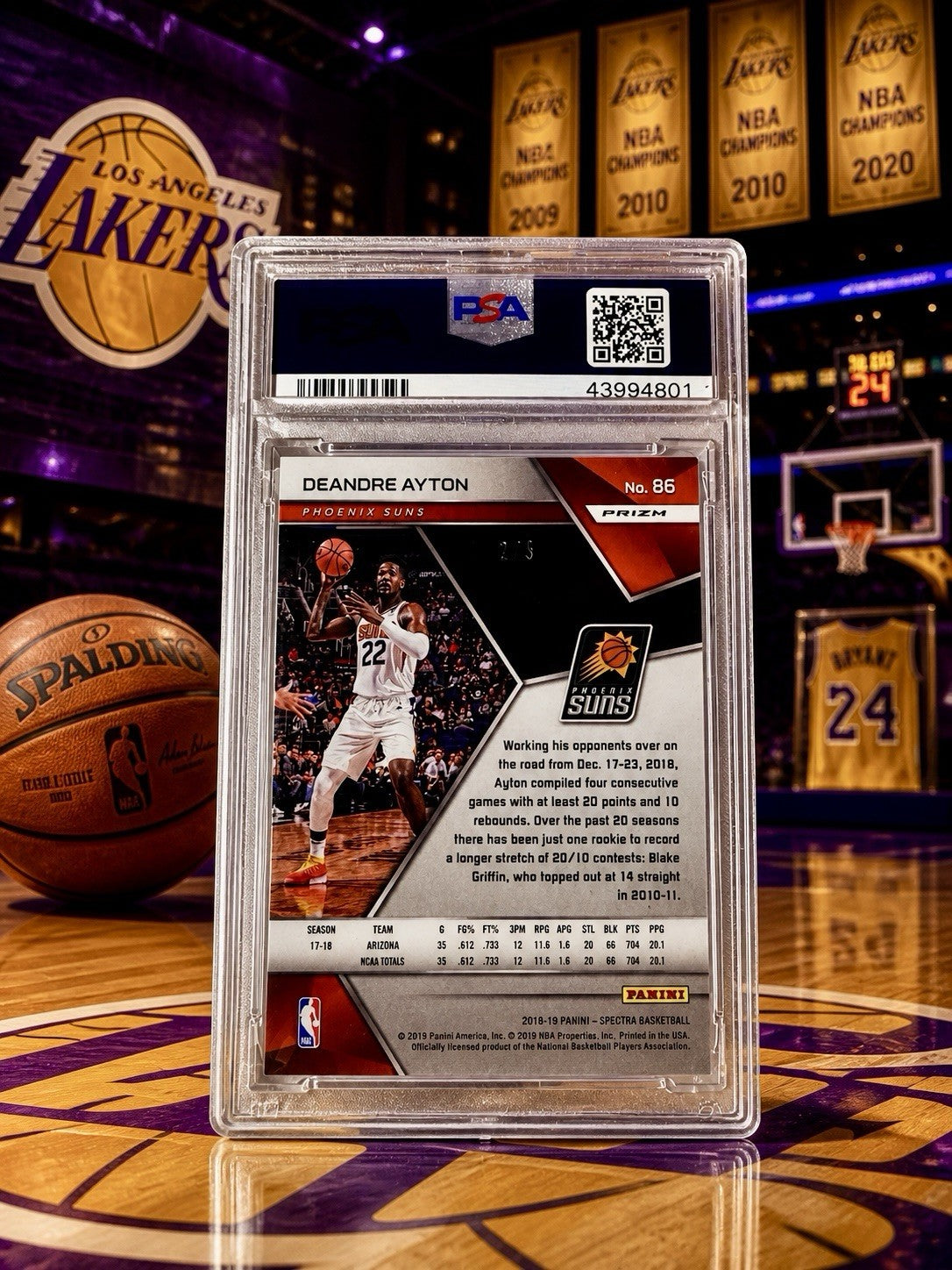 2018 Panini Spectra #86 DeAndre Ayton Rookie Neon Orange 🍊#’d/5 PSA 10 Pop 1