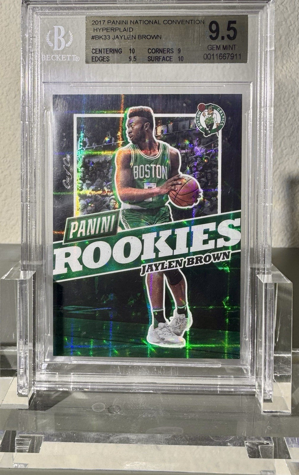 2017 Panini National Convention Hyperplaid Rookies Jaylen Brown 1/1 🍀 BGS 9.5💎