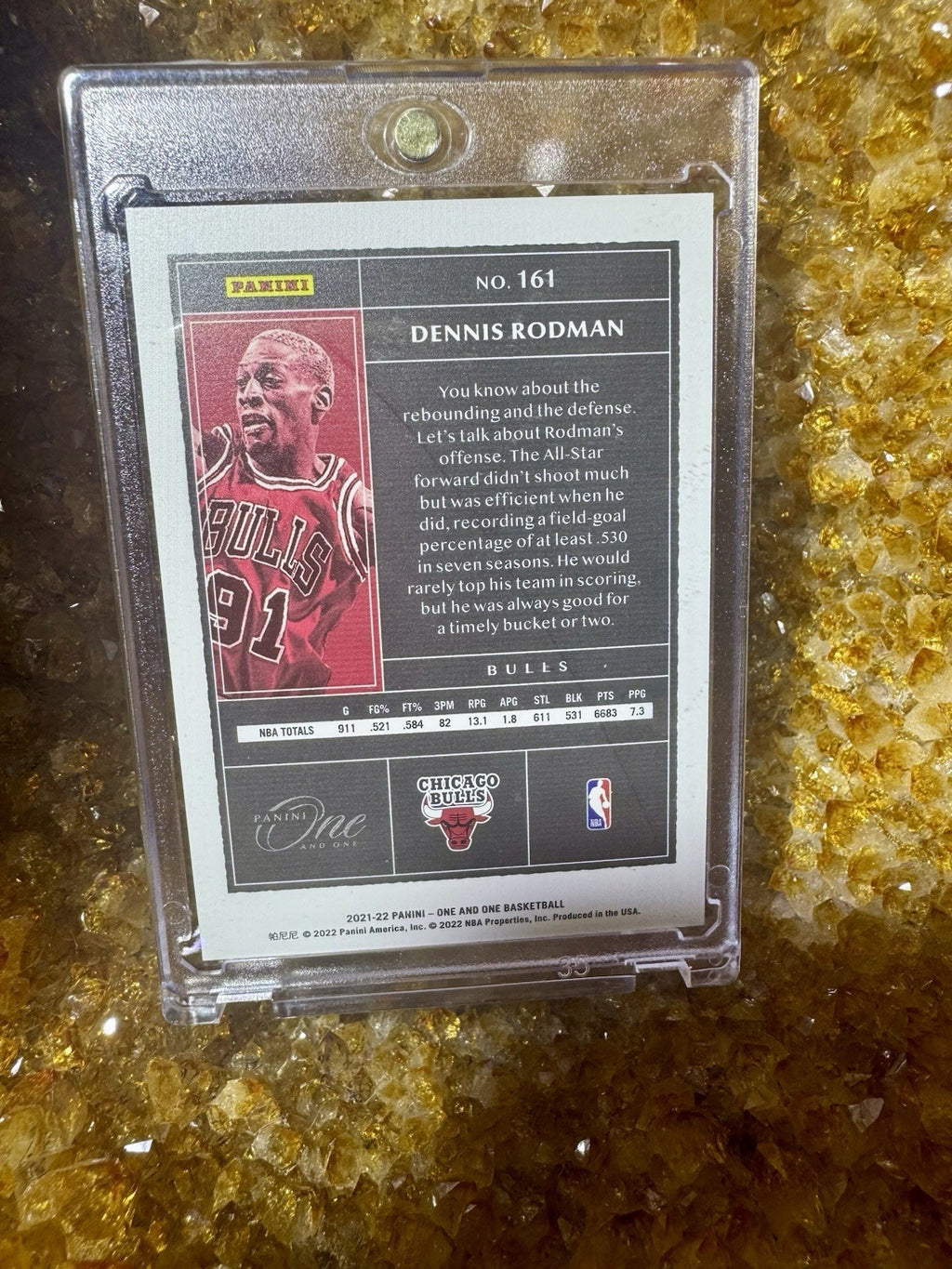 2021-22 Panini One and One - Legends Dennis Rodman #161 Purple /25