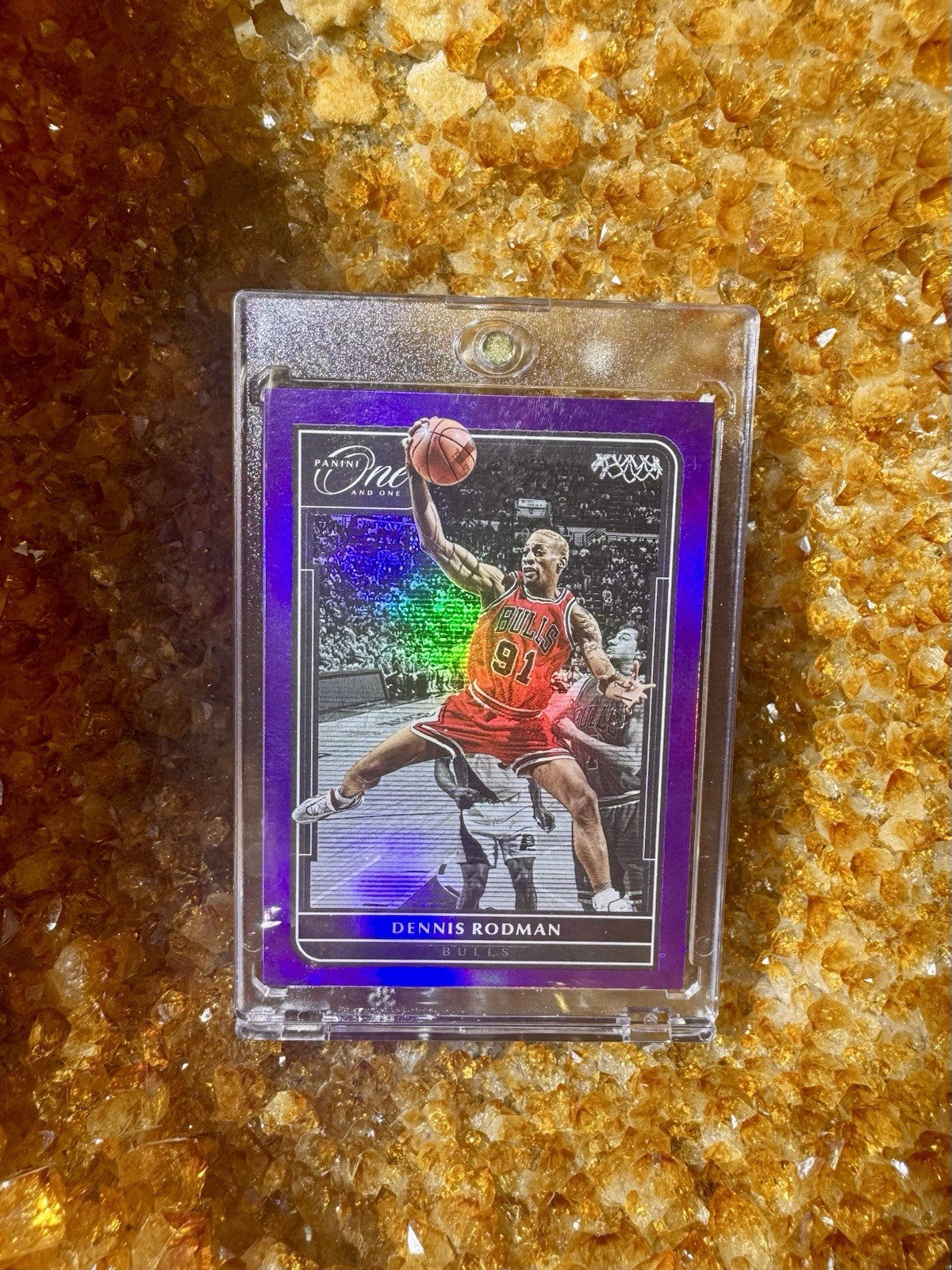 2021-22 Panini One and One - Legends Dennis Rodman #161 Purple /25