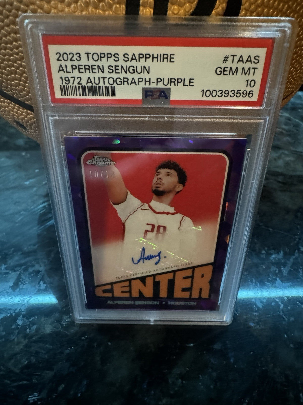 2023-24 Topps Chrome Sapphire - Autographs Purple Alperen Sengun /10 PSA 10 SSP