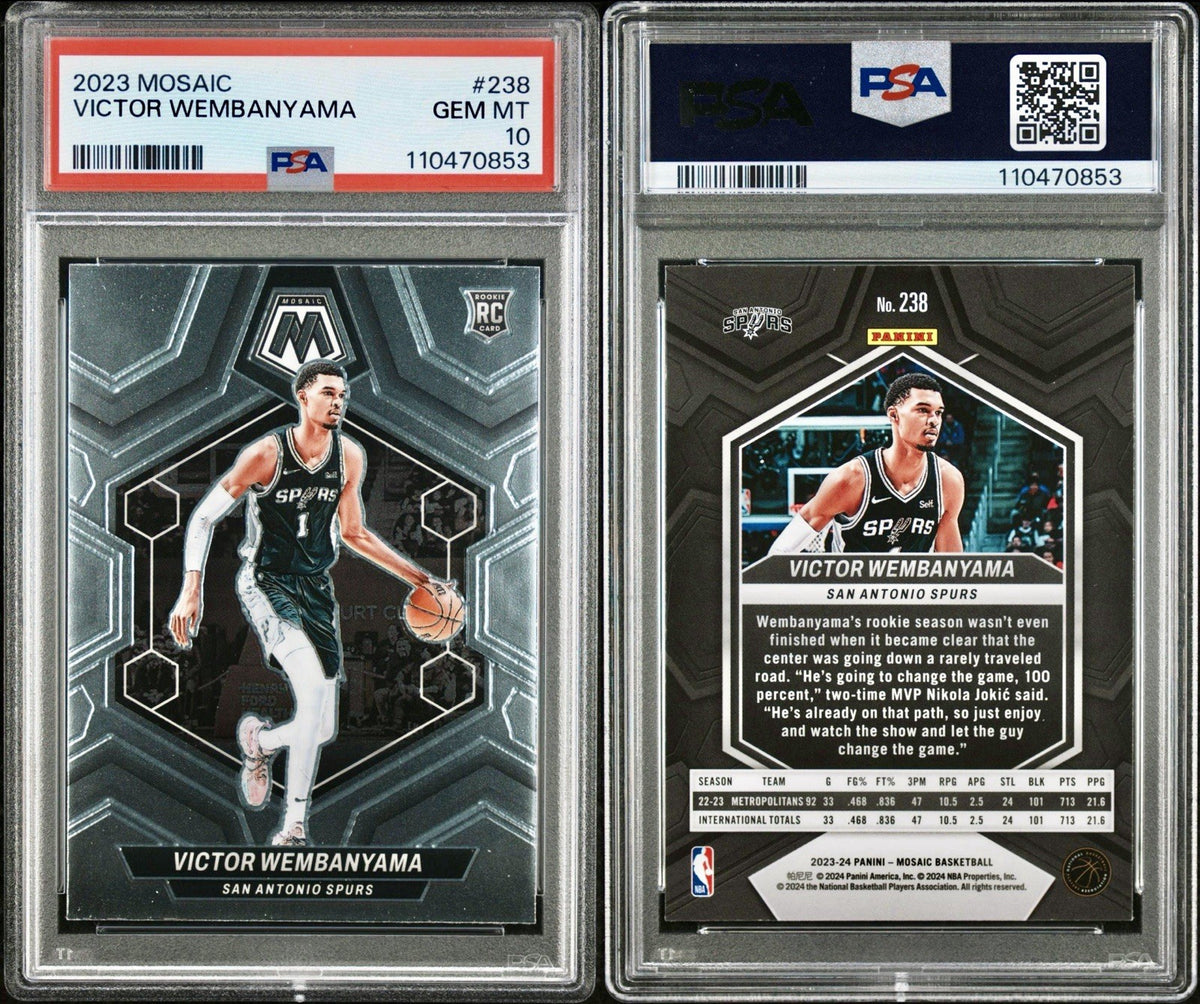 2023-24 Panini Mosaic - Rookies Victor Wembanyama #238 (RC) PSA 10 Gem 💎