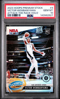2023 Panini Nba Hoops Premium Stock Attack the Rack Victor Wembanyama #3 PSA 10