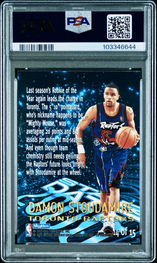 1996-97 Skybox E-X2000 - Star Date 2000 Damon Stoudamire #14 PSA 9 Pop 11