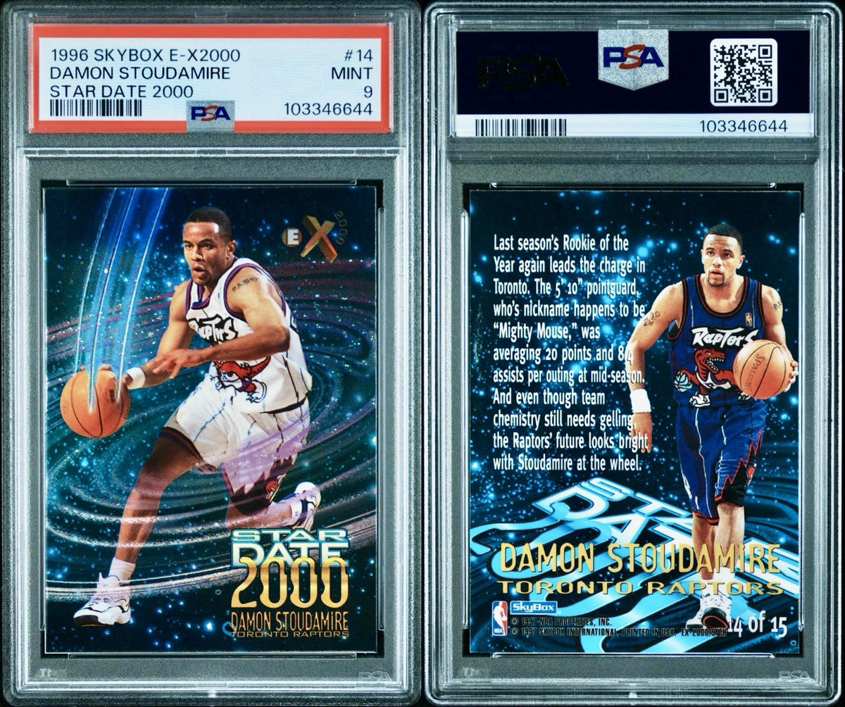 1996-97 Skybox E-X2000 - Star Date 2000 Damon Stoudamire #14 PSA 9 Pop 11