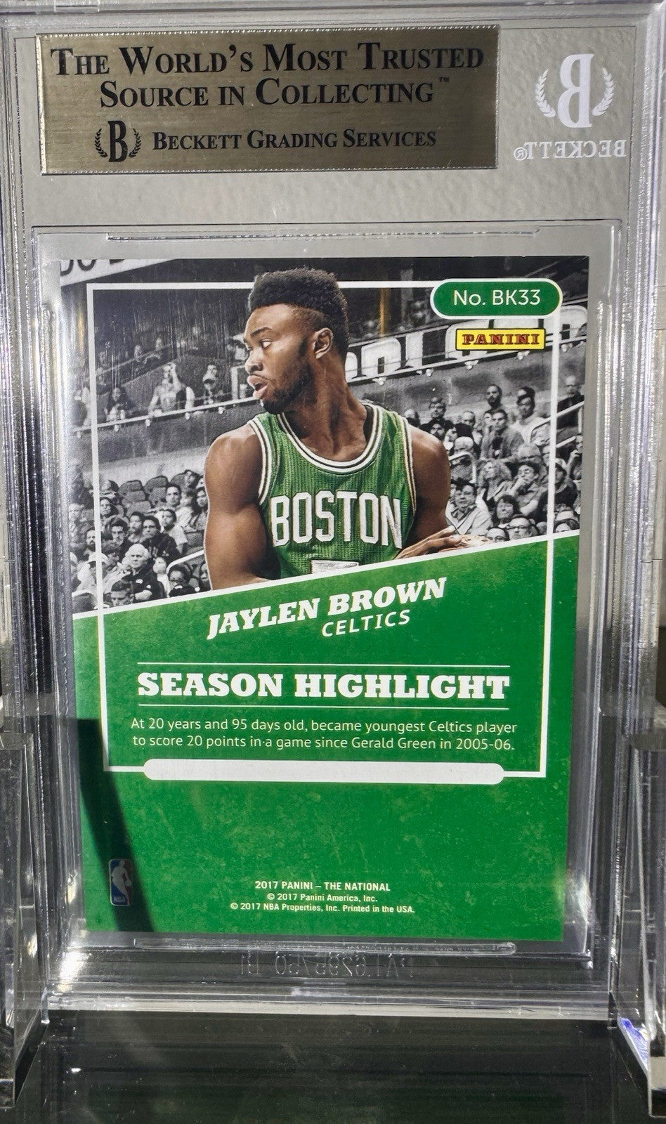 2017 Panini National Convention Hyperplaid Rookies Jaylen Brown 1/1 🍀 BGS 9.5💎