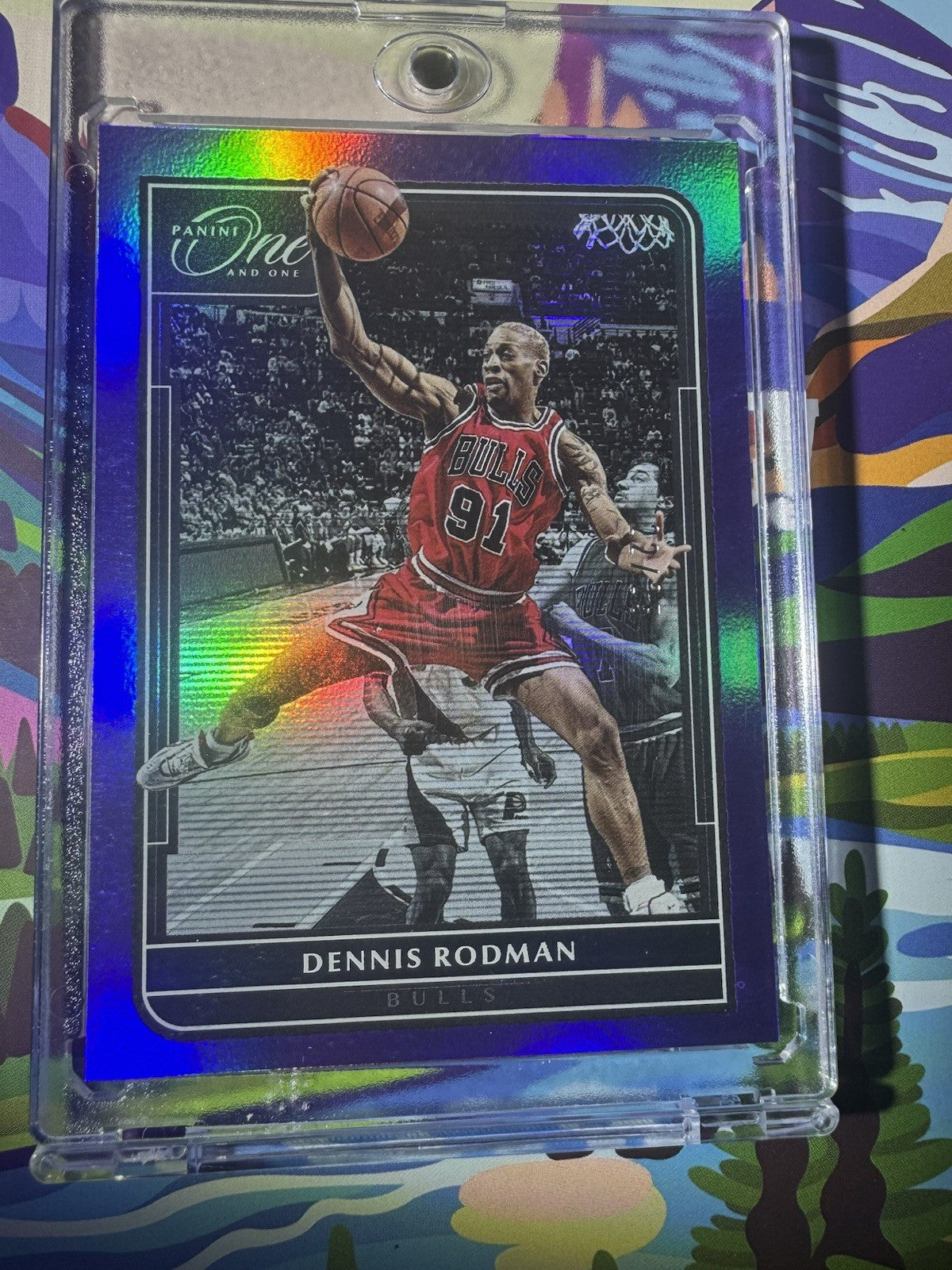 2021-22 Panini One and One - Legends Dennis Rodman #161 Purple /25