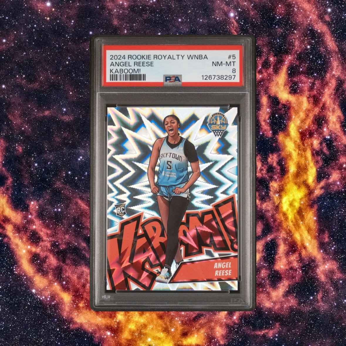 ANGEL REESE 2024 PANINI WNBA #5 KABOOM! ROOKIE RC SP KABOOM PSA 8- Pop 1
