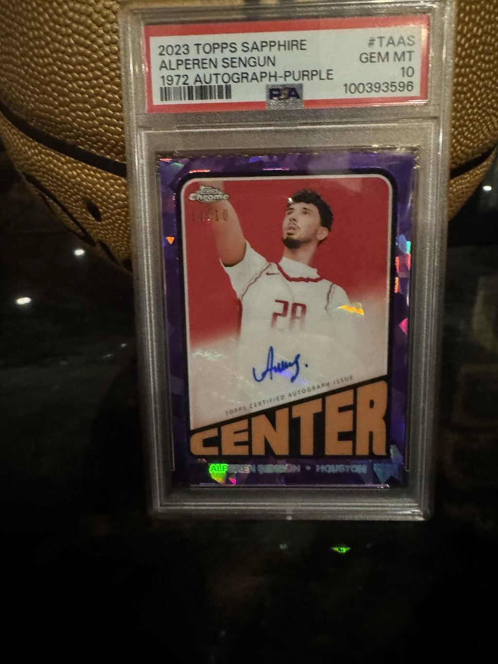 2023-24 Topps Chrome Sapphire - Autographs Purple Alperen Sengun /10 PSA 10 SSP