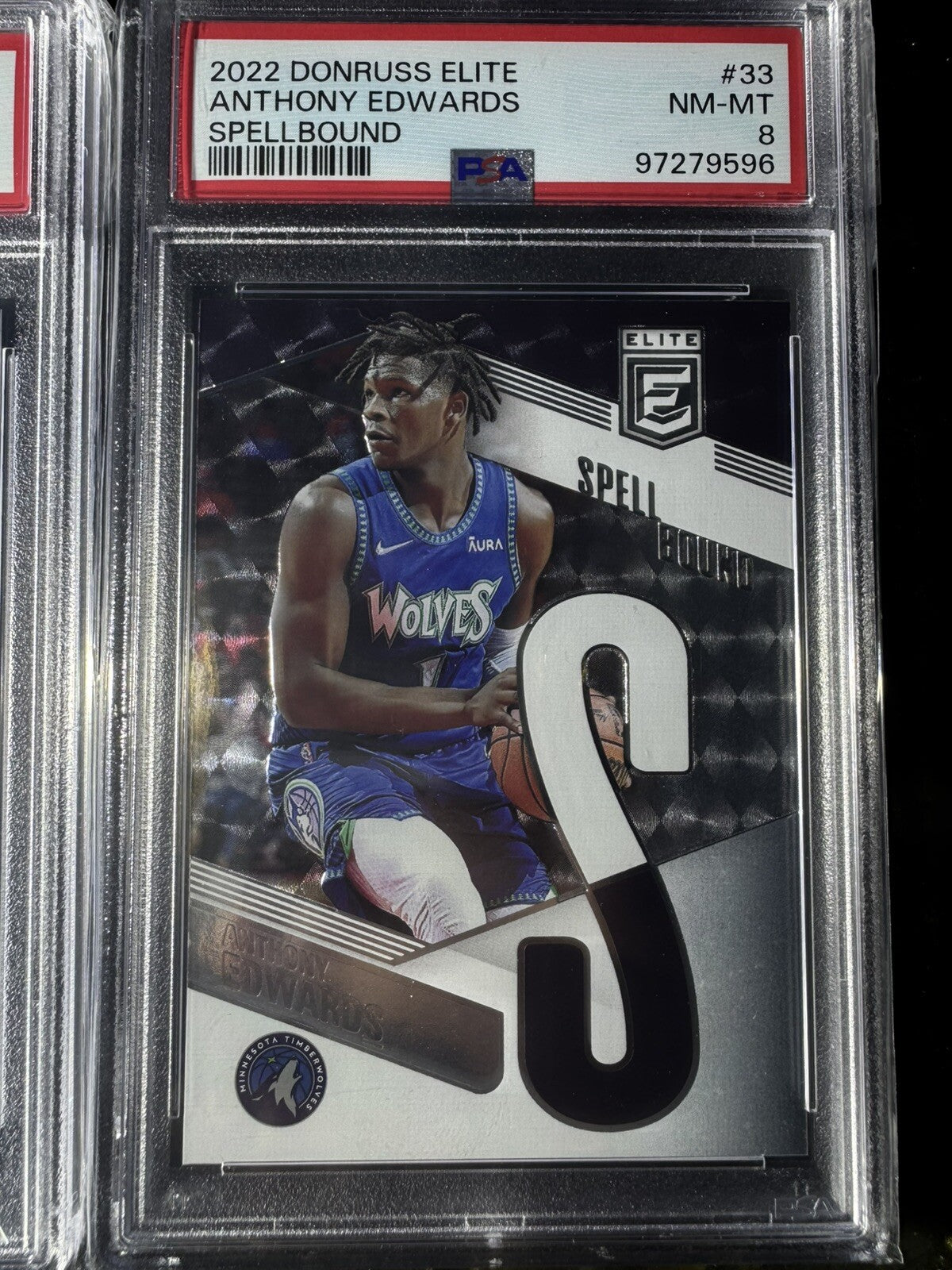 2022 Donruss Elite Spellbound Anthony Edwards Complete Set PSA 9-8 Graded Set