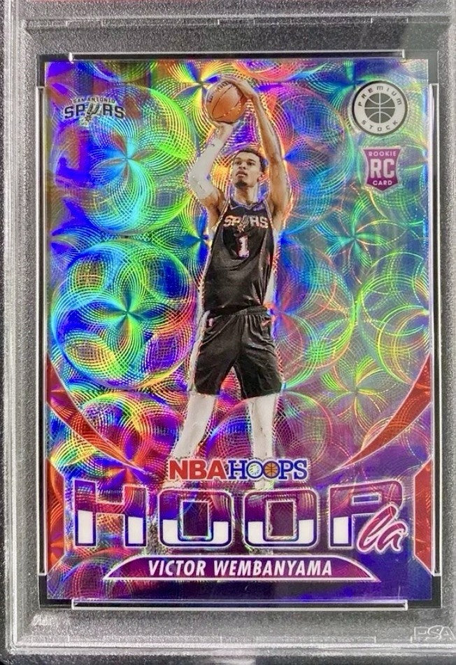 2023 Nba Hoops Premium Stock Hoopla Victor Wembanyama (RC) #5 Premium Red PSA 10