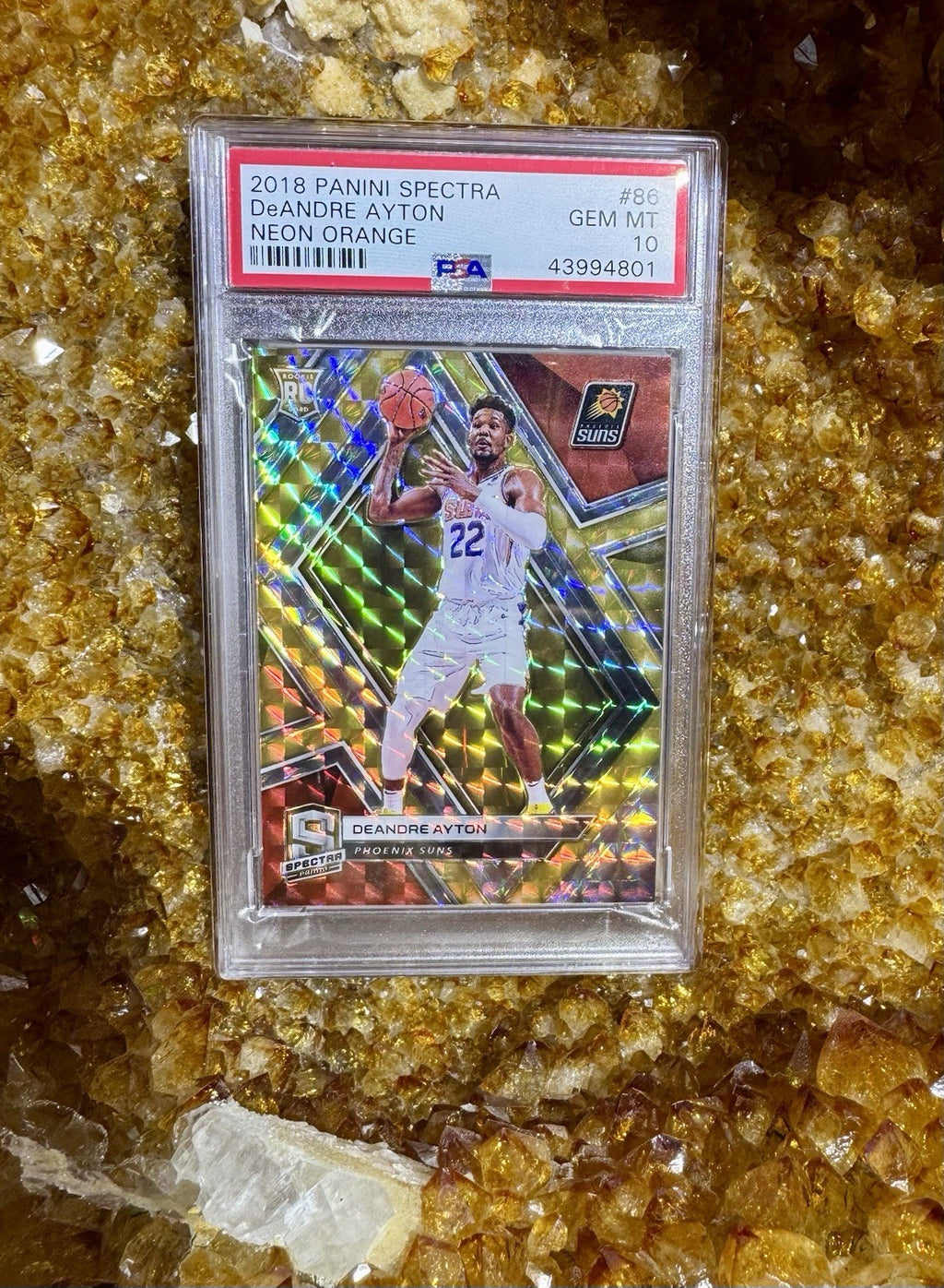 2018 Panini Spectra #86 DeAndre Ayton Rookie Neon Orange 🍊#’d/5 PSA 10 Pop 1