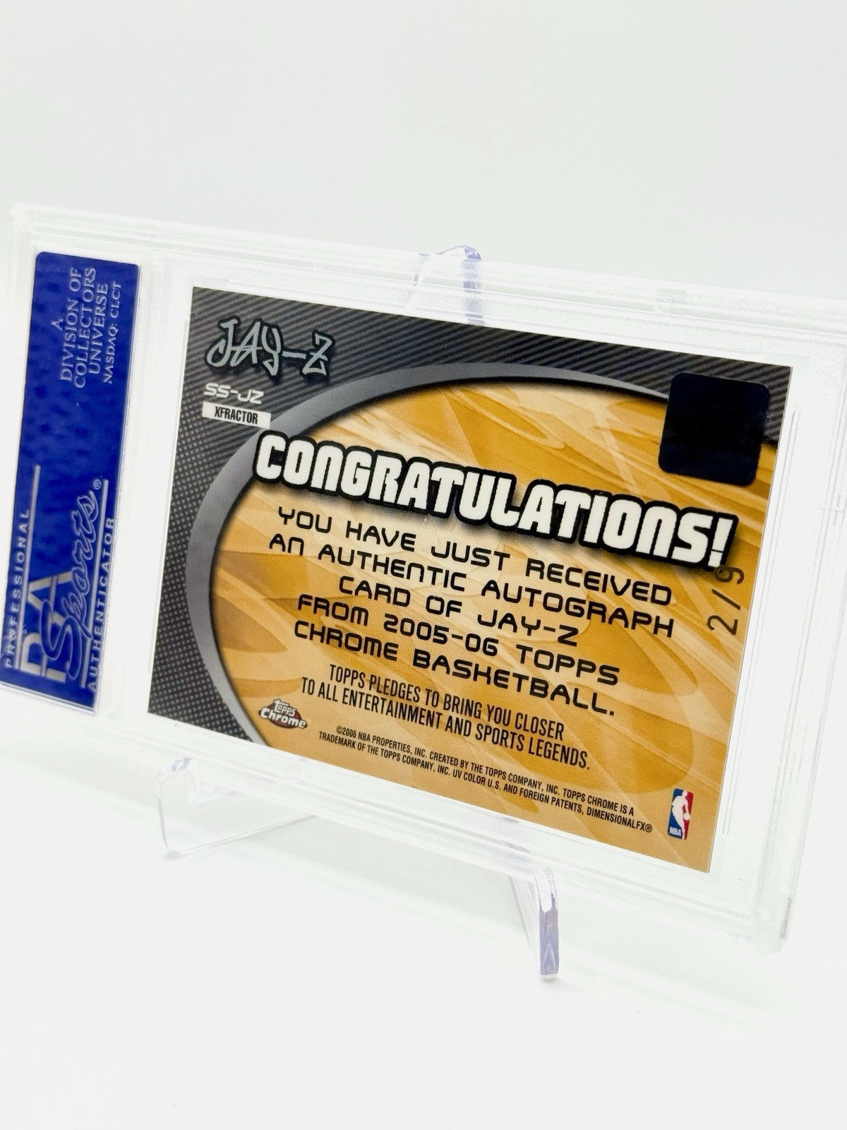 2005-06 Topps Jay Z Signs Of Stardom X-Fractor Auto #’d/9 PSA 10 GEM 💎 Pop 1