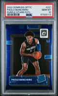 2022 Donruss Optic - Rated Rookie Paolo Banchero #221 Purple Stars /17 PSA 10