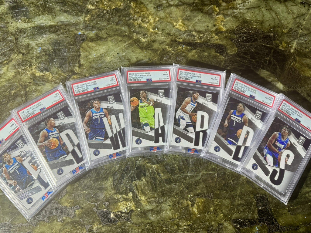 2022 Donruss Elite Spellbound Anthony Edwards Complete Set PSA 9-8 Graded Set