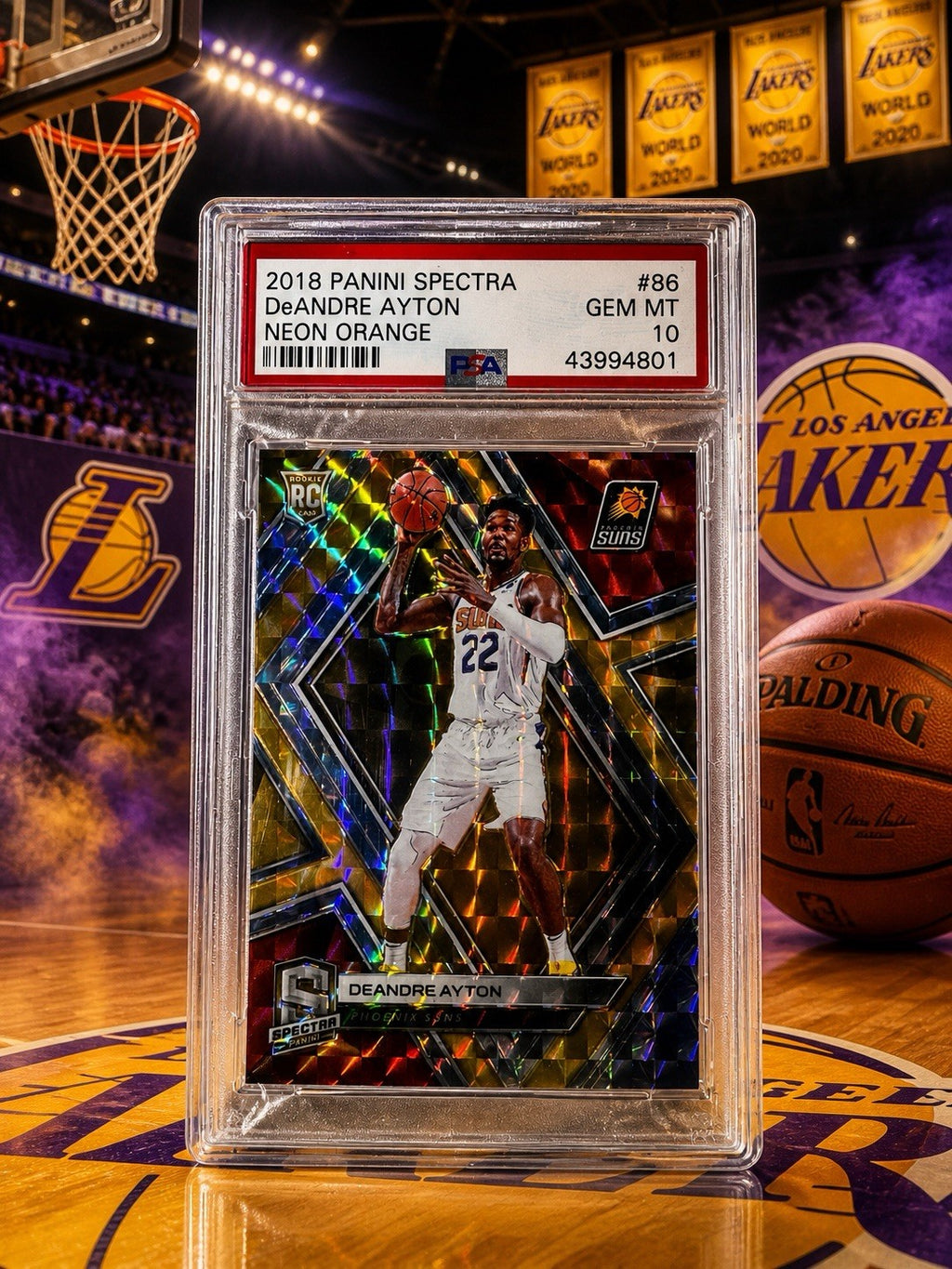 2018 Panini Spectra #86 DeAndre Ayton Rookie Neon Orange 🍊#’d/5 PSA 10 Pop 1