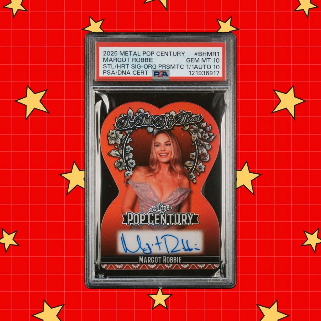 2025 Leaf Metal Pop Century Be Still My Heart🧡1/1 Margot Robbie Auto PSA 10/10