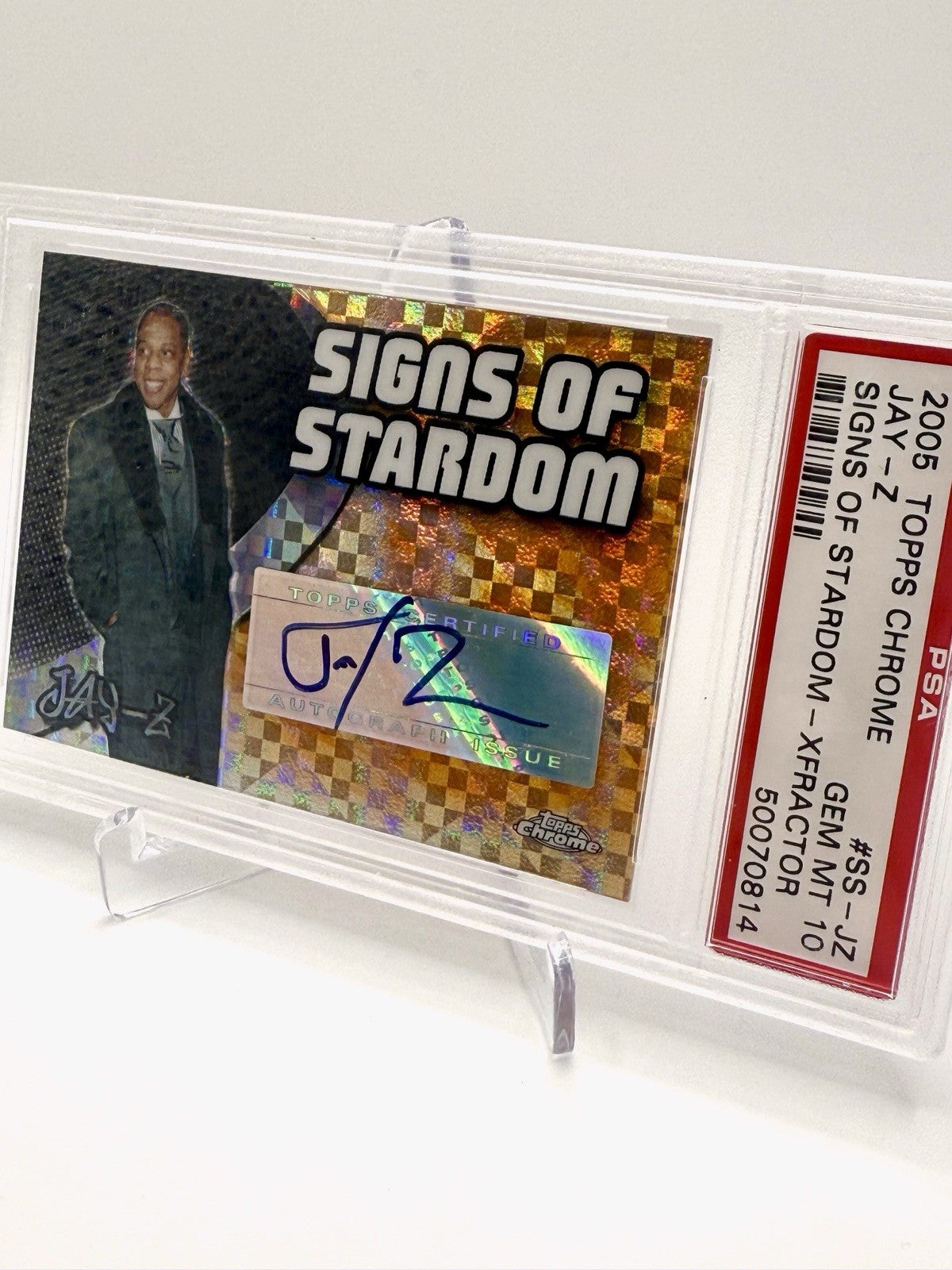 2005-06 Topps Jay Z Signs Of Stardom X-Fractor Auto #’d/9 PSA 10 GEM 💎 Pop 1