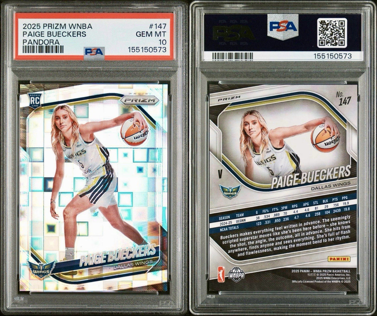 2025 Panini Prizm WNBA Paige Bueckers Rookie RC #147 Pandora Prizm PSA 10