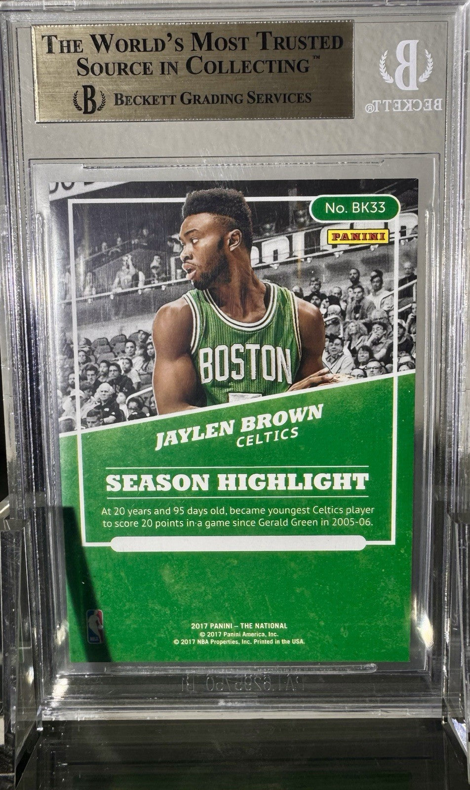 2017 Panini National Convention Hyperplaid Rookies Jaylen Brown 1/1 🍀 BGS 9.5💎