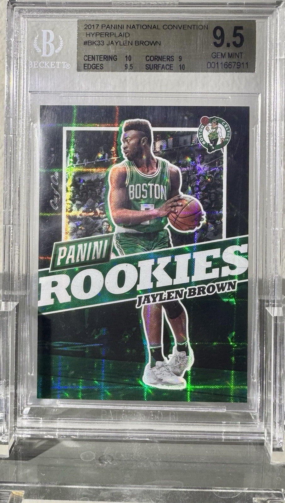 2017 Panini National Convention Hyperplaid Rookies Jaylen Brown 1/1 🍀 BGS 9.5💎