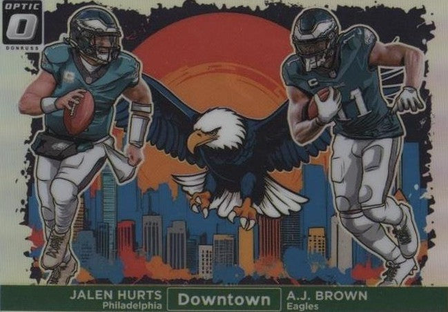 2024 Panini Donruss Optic - Downtown Duos Jalen Hurts, A.J. Brown #4