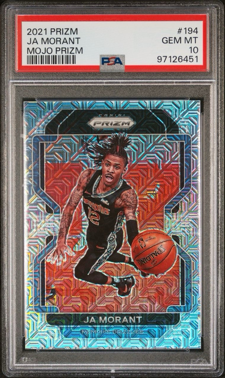 2021 Panini Prizm Ja Morant Mojo Prizm 194 PSA 10 SSP /25 Pop 10 Super Rare