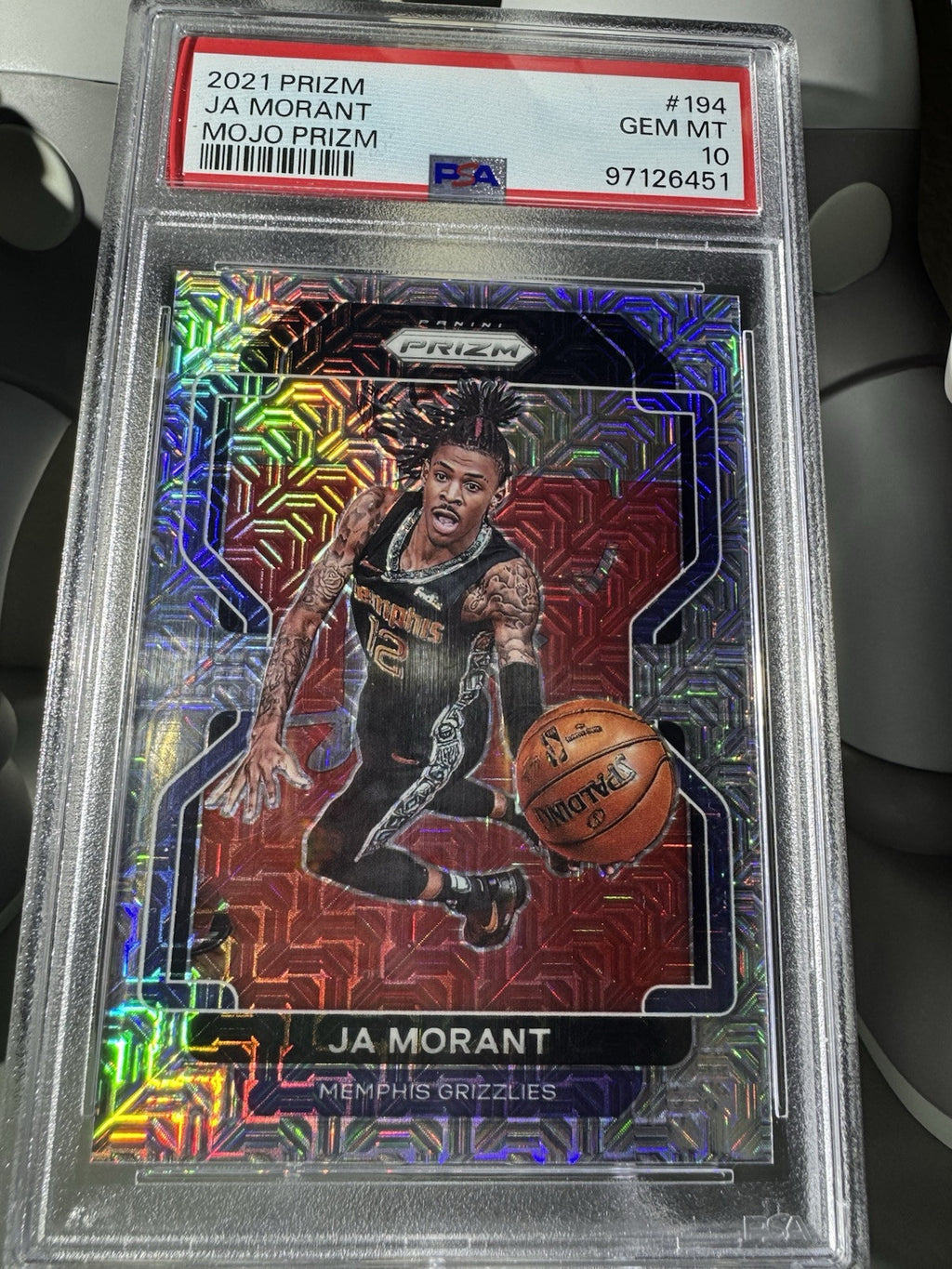 2021 Panini Prizm Ja Morant Mojo Prizm 194 PSA 10 SSP /25 Pop 10 Super Rare