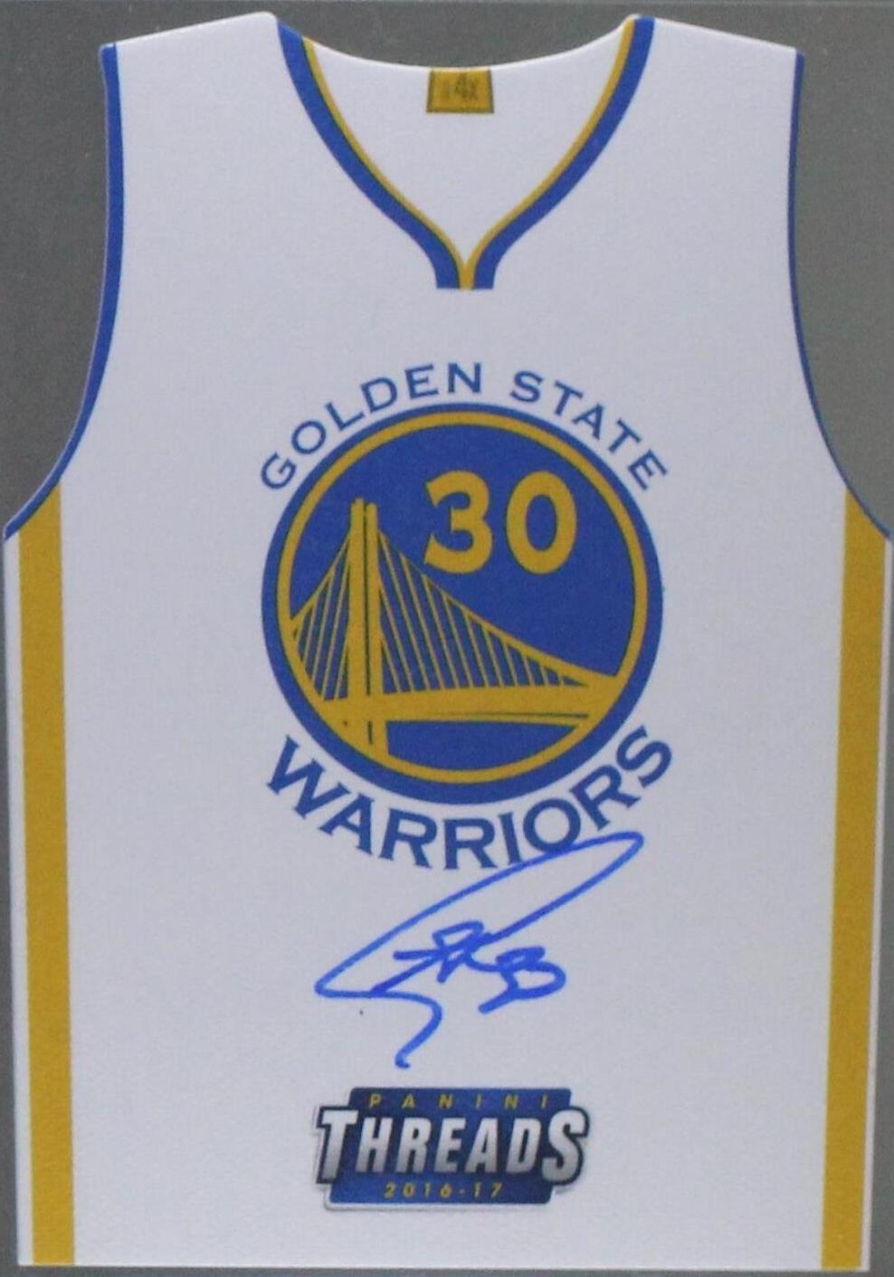 2016 Panini Threads Team Thread Die-Cut Stephen Curry #18 On Card Auto /99 BGS 9
