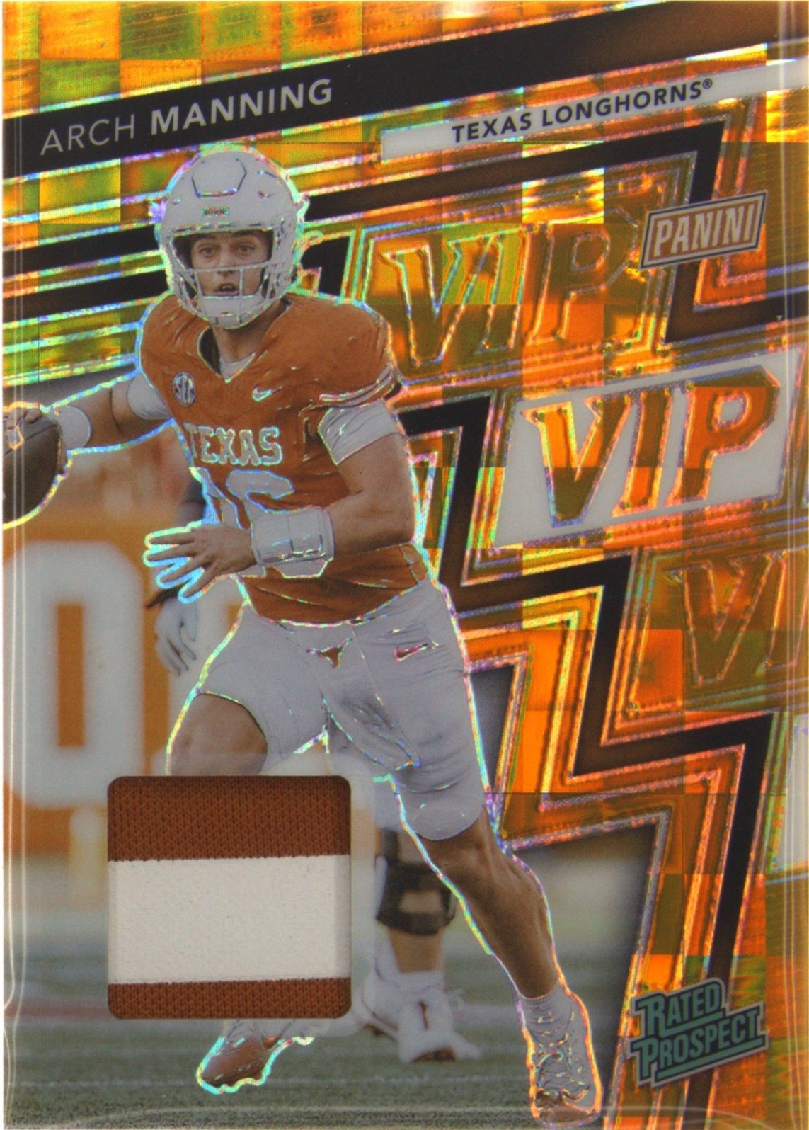 2025 Panini National Convention Arch Manning Vip Gold Pack Rated Prospect PSA 10