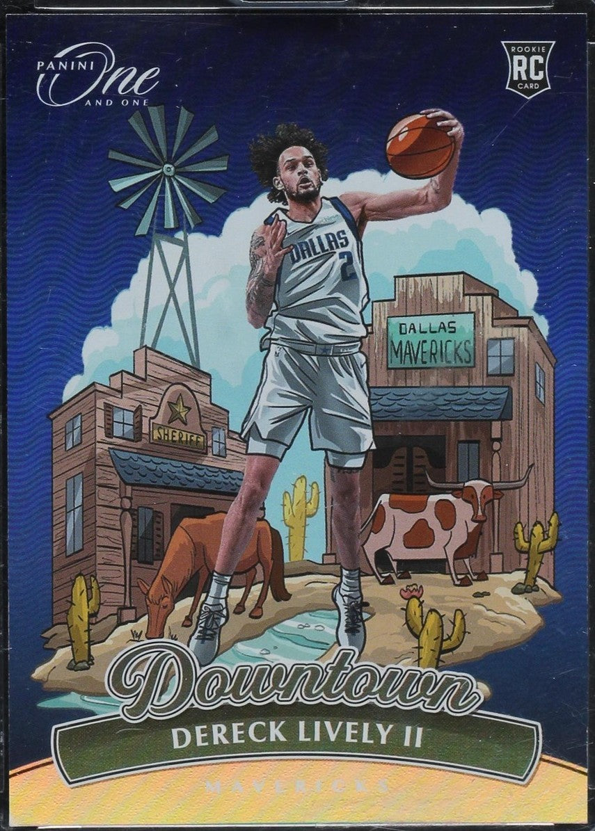 2023-24 Panini One and One Downtown Dereck Lively II #9 Rookie PSA 10 Mavericks